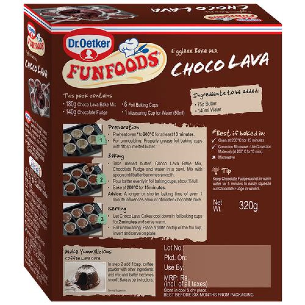 Dr. Oetker FunFoods Eggless Bake Mix Choco Lava, 320 g-3.webp